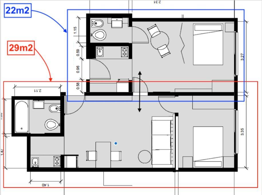 2 Deptos En Uno 5 Personas Apartment *